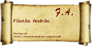 Füstös András névjegykártya